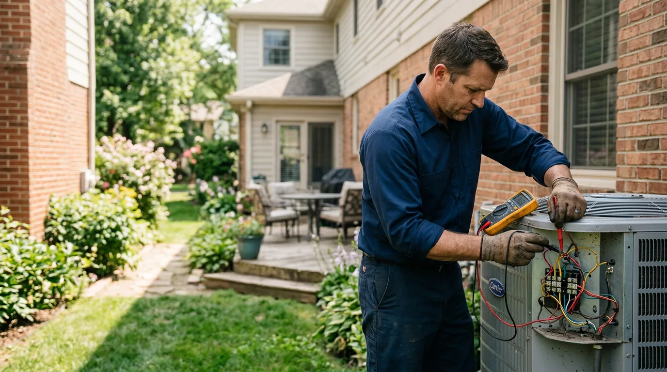 HVAC technician working near Tumbling Shoals, AR